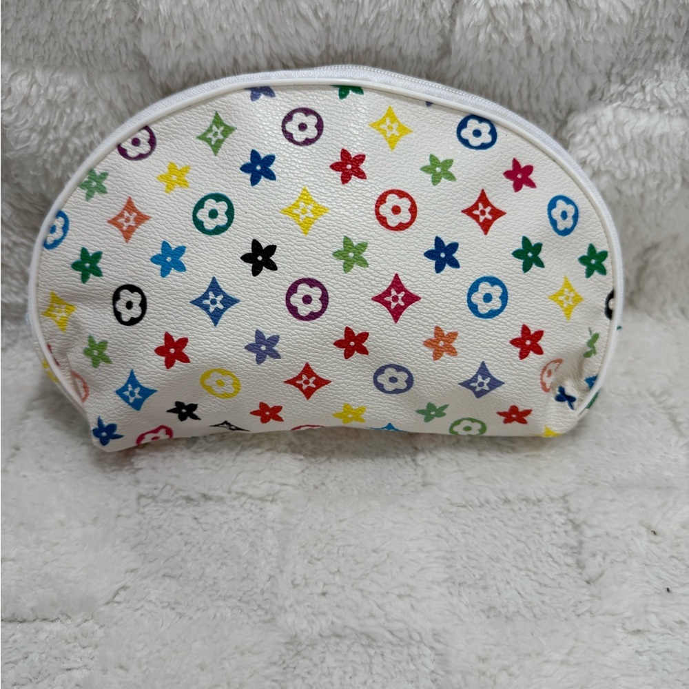 Colorful Monogram Cosmetic Pouch